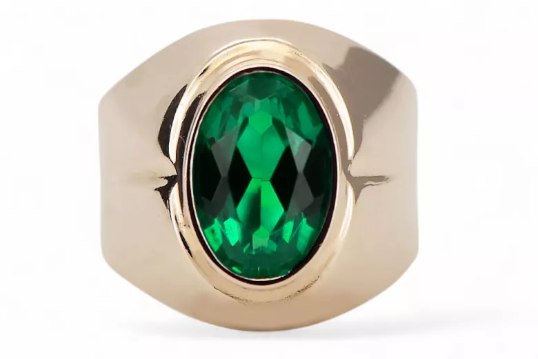 Ring Vintage Jewlery Emerald Original Vintage 14K Rose Gold vrc296r